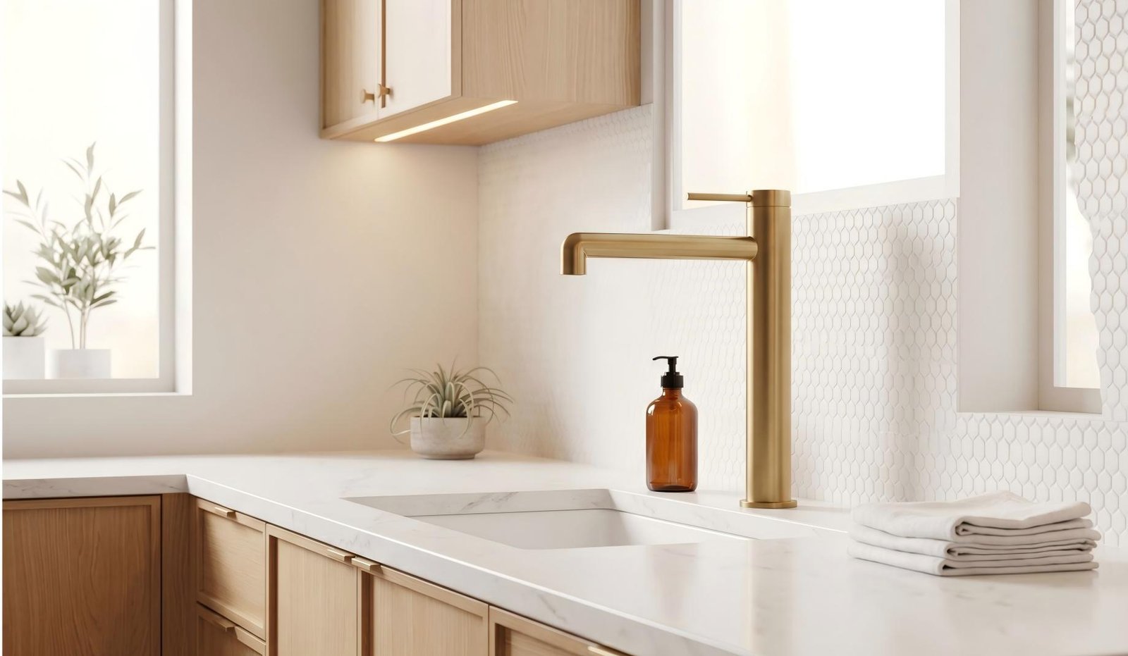 Brushed Brass Nordic Faucet